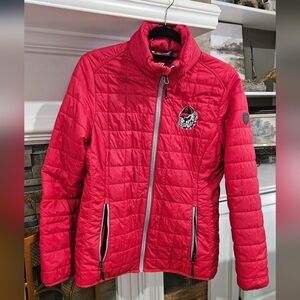 UGA Georgia Bulldogs Women's Red Puffer Jacket - M